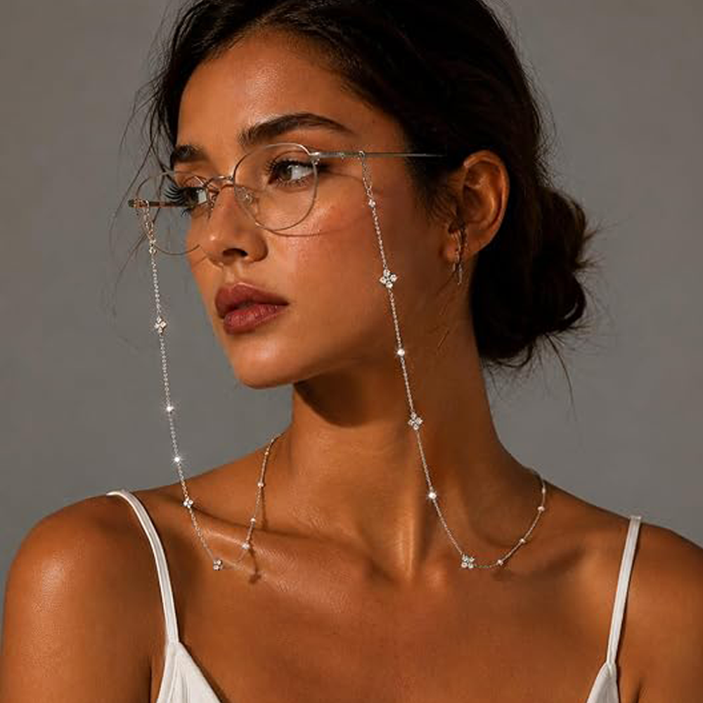 Pearl Trim Chain - Eyeglass Chain Sunglasses Lanyard Crystal Pearl