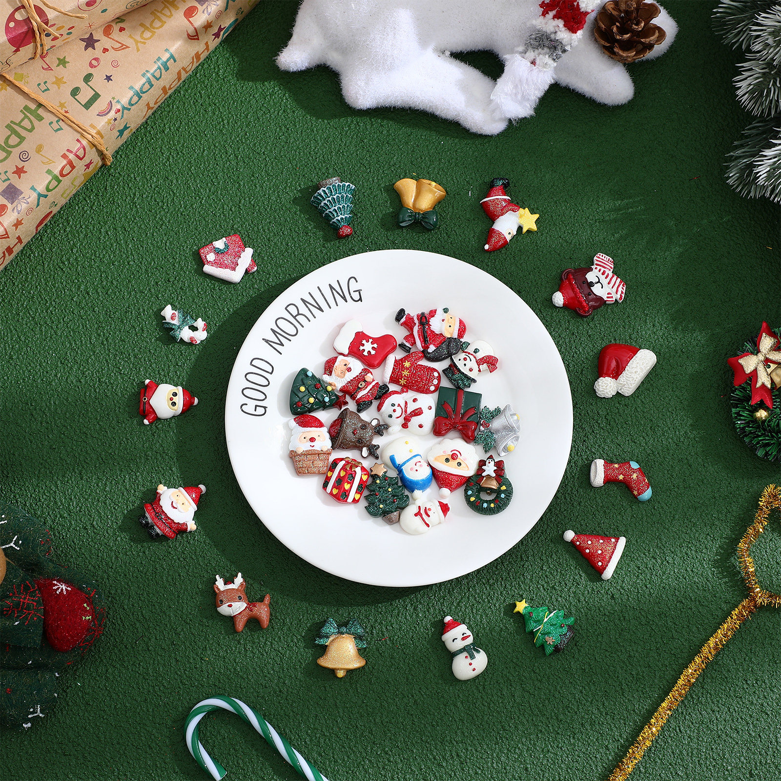 Embellishment Crafts - 50 PCS Embellishment Christmas Ornaments Mixed