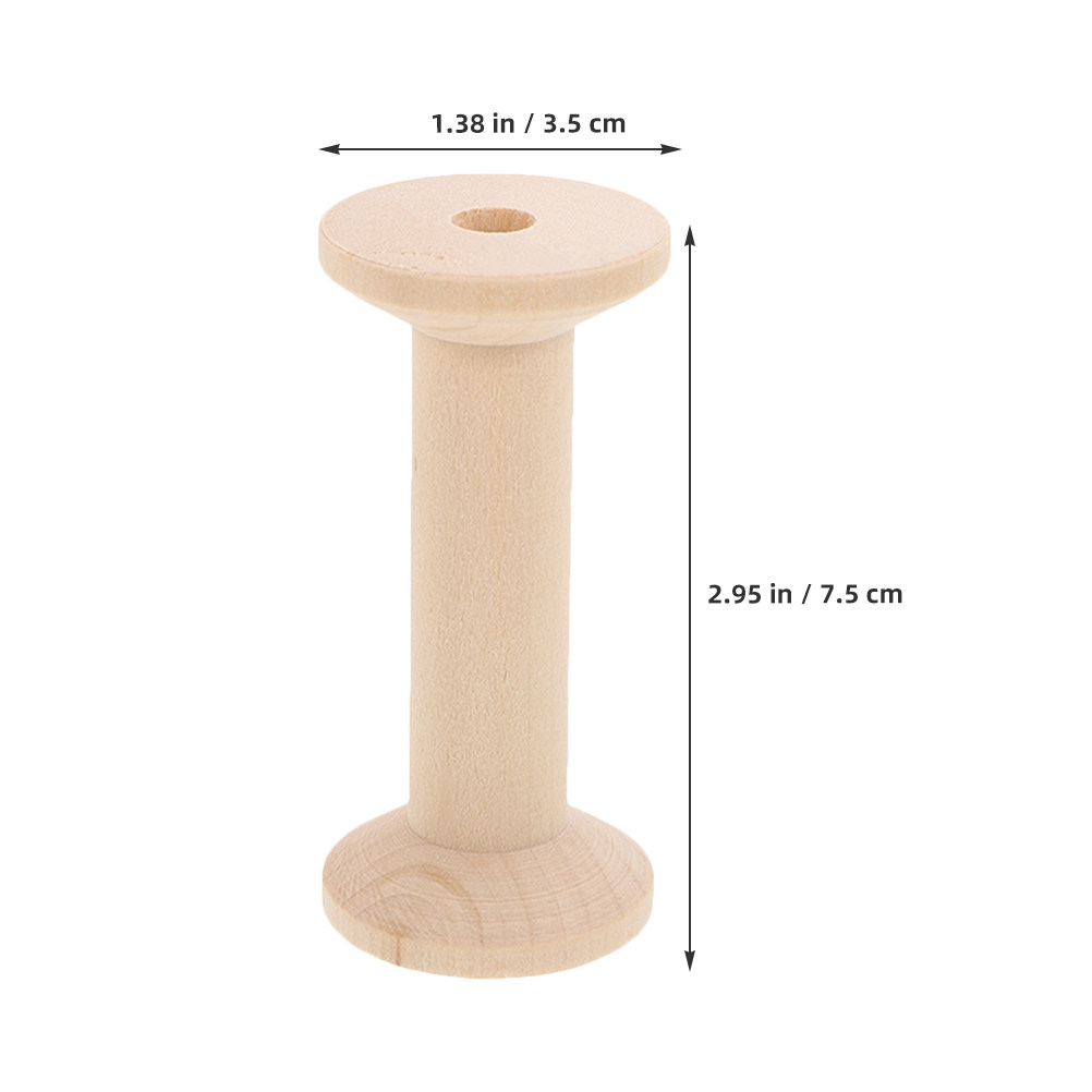 4Pcs Wooden Thread Spools Set  - огляд і ціна Embroidery Craft