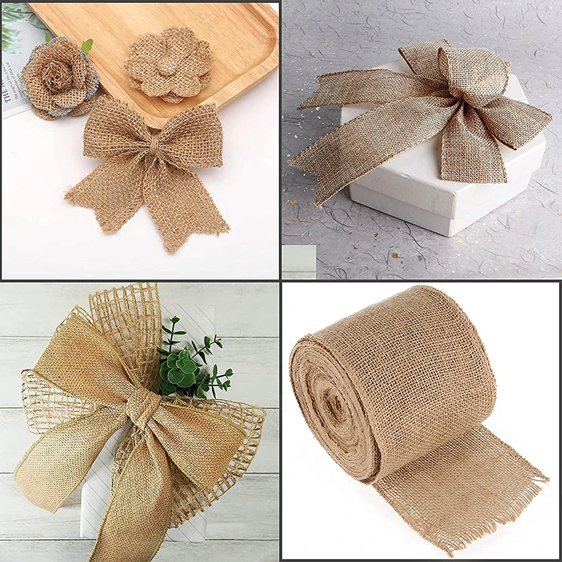 Natural Burlap Fabric Roll 25/ - огляд і ціна Velvet Ribbon Roll