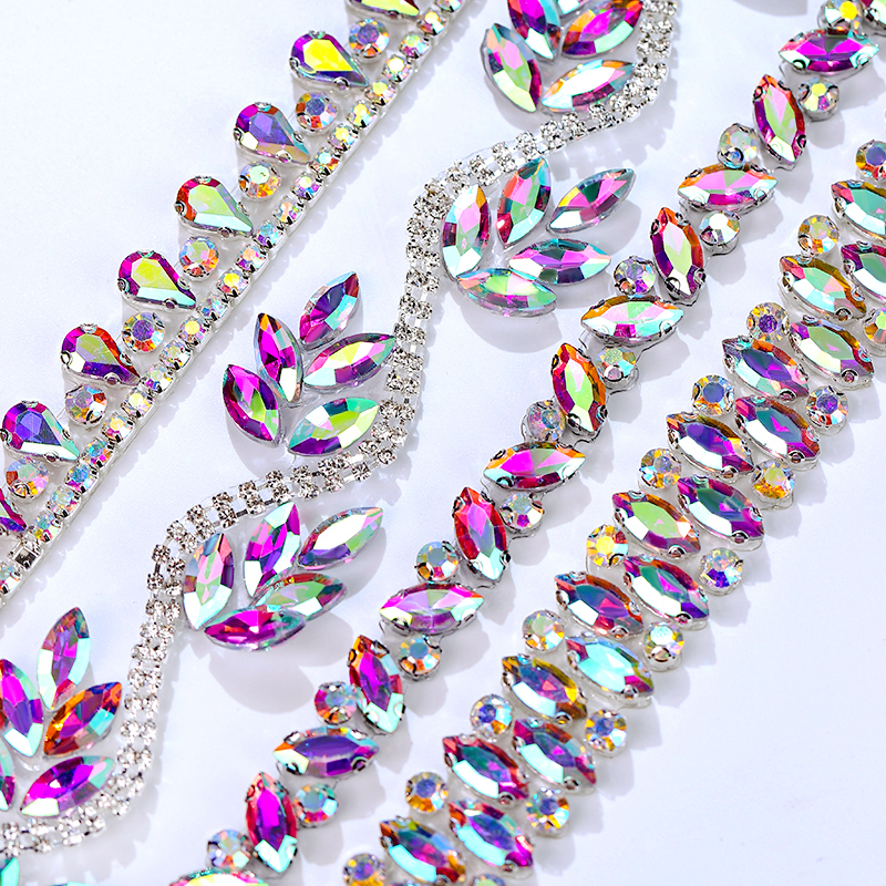 QIAO Rhinestone Trim Crystal A - огляд і ціна Crystal Mesh Fabric