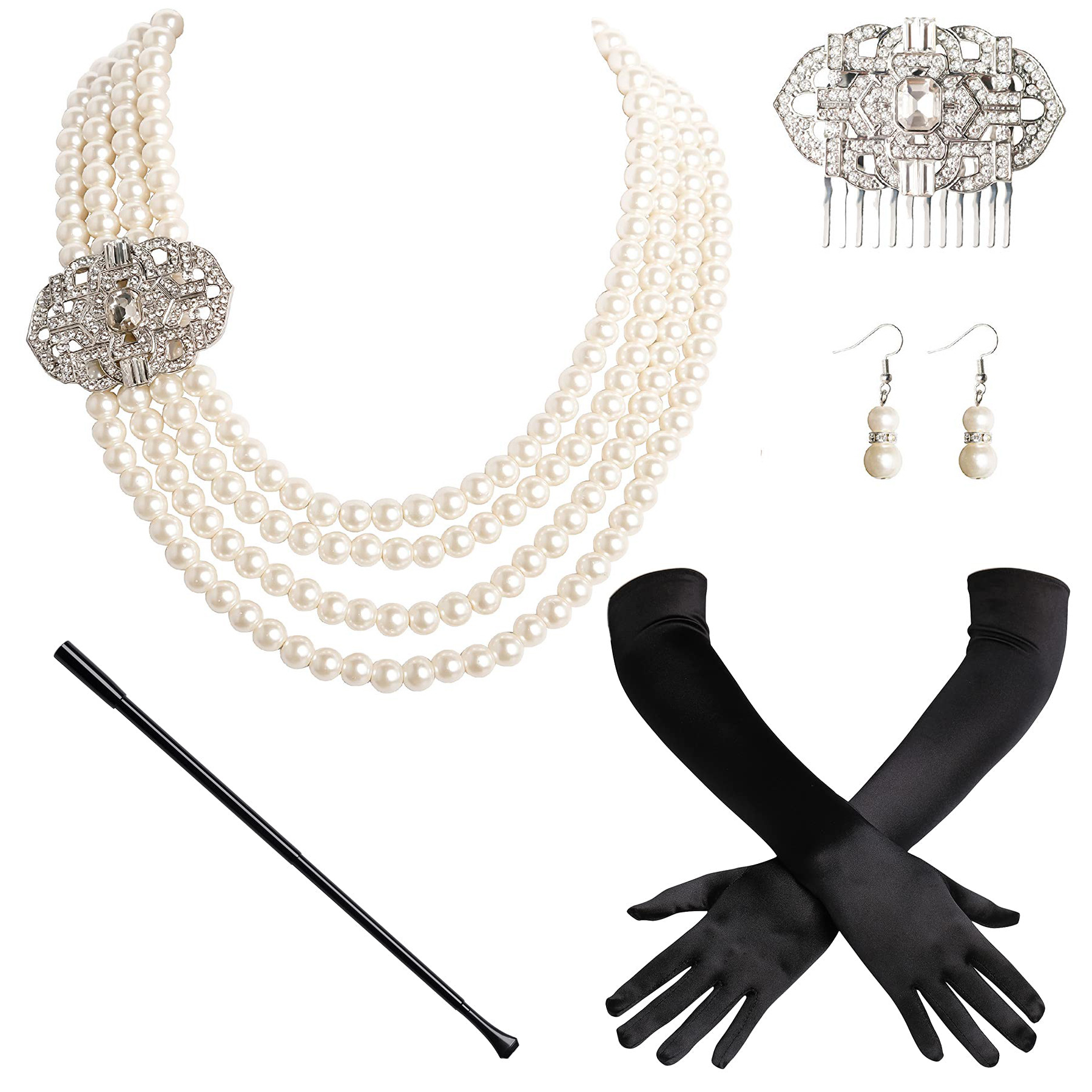 1920s1950s Imitation Pearl Nec - огляд і ціна Pearl Trim Chain