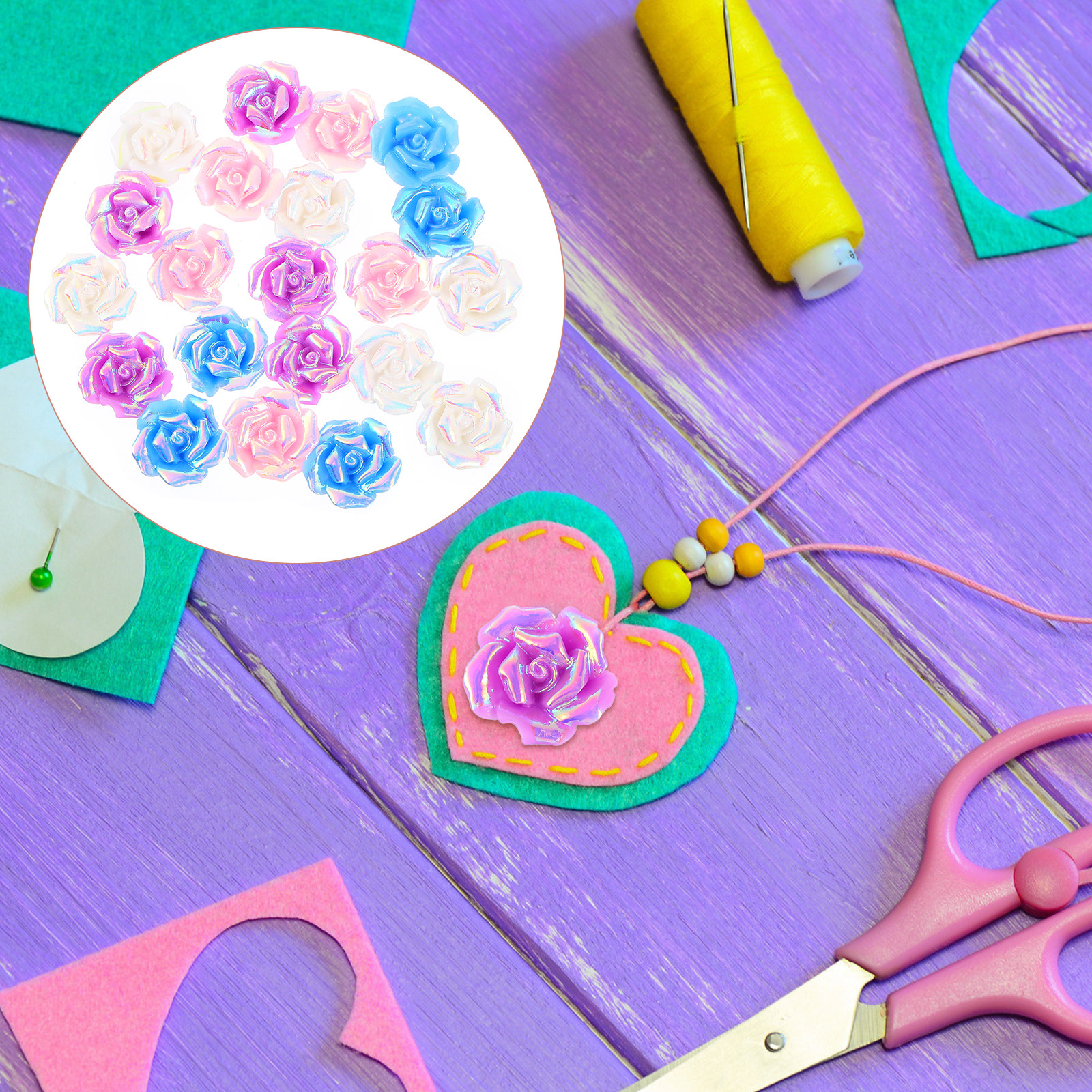 20Pcs Rose Flower Phone Case A - огляд і ціна Embellishment Crafts