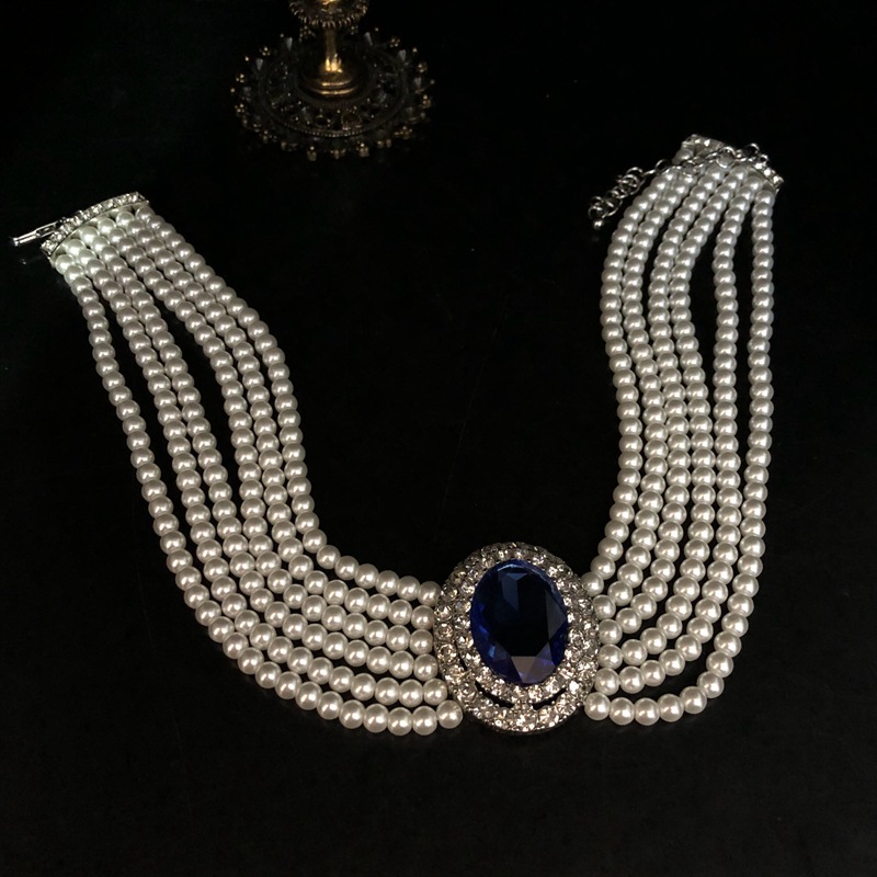 2026 French Retro Rhinestone I - огляд і ціна Pearl Trim Chain