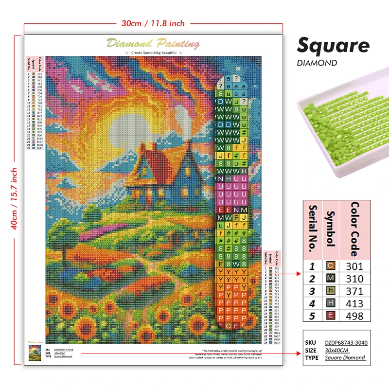 1PC frameless Diamond Painting - огляд і ціна Embroidery Embellishments