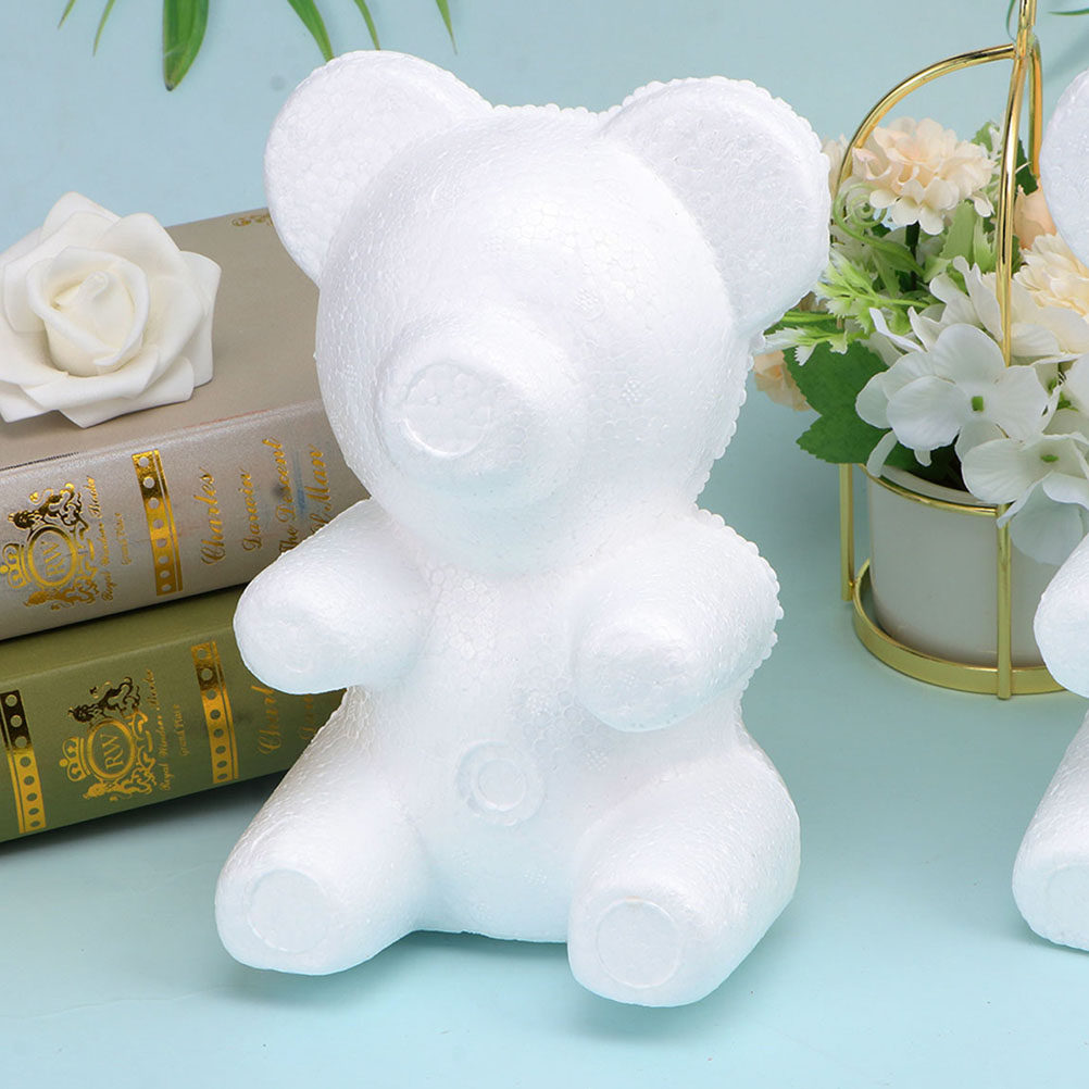 2Pcs White Foam Bear Ornament  - огляд і ціна Embellishment Crafts