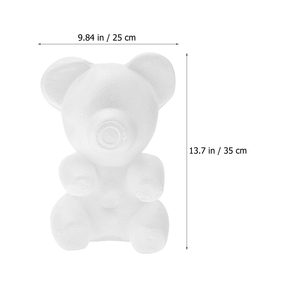 2Pcs White Foam Bear Ornament  - огляд і ціна Embellishment Crafts