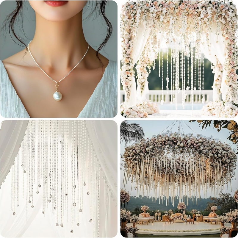 2/5m ABS Imitation Pearl Bead  - огляд і ціна Pearl Trim Chain