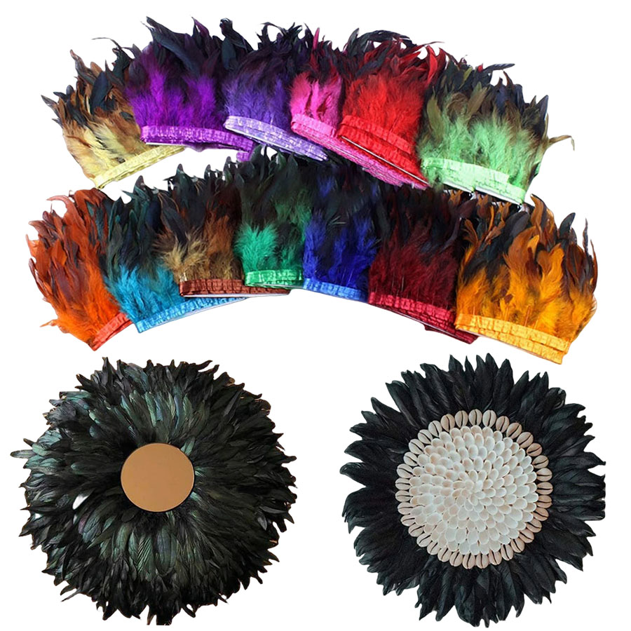 10M 15-20cm Black Rooster Feat - огляд і ціна Feather Trim Marabou