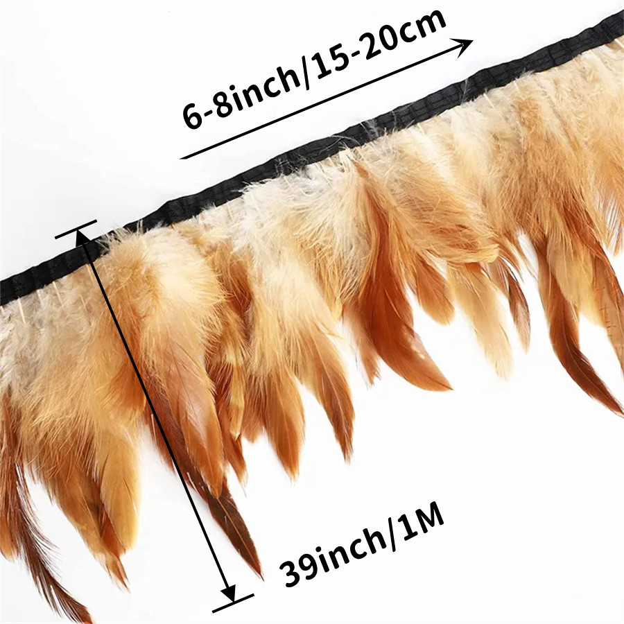 10M 15-20cm Black Rooster Feat - огляд і ціна Feather Trim Marabou