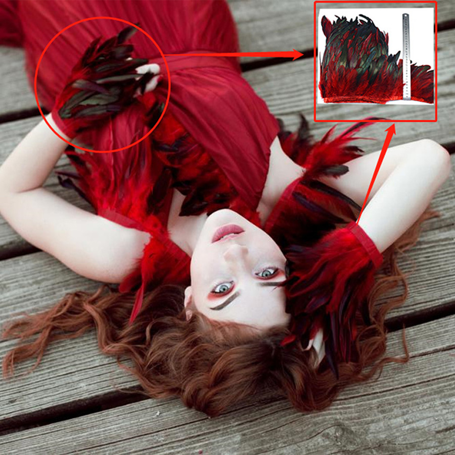 10M 15-20cm Black Rooster Feat - огляд і ціна Feather Trim Marabou