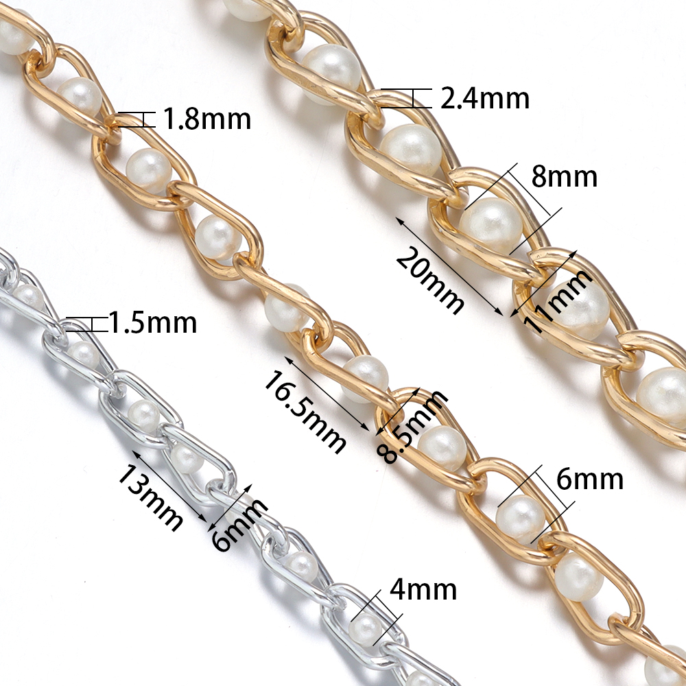 5Yards/Roll Beaded Chain Imita - огляд і ціна Pearl Trim Chain