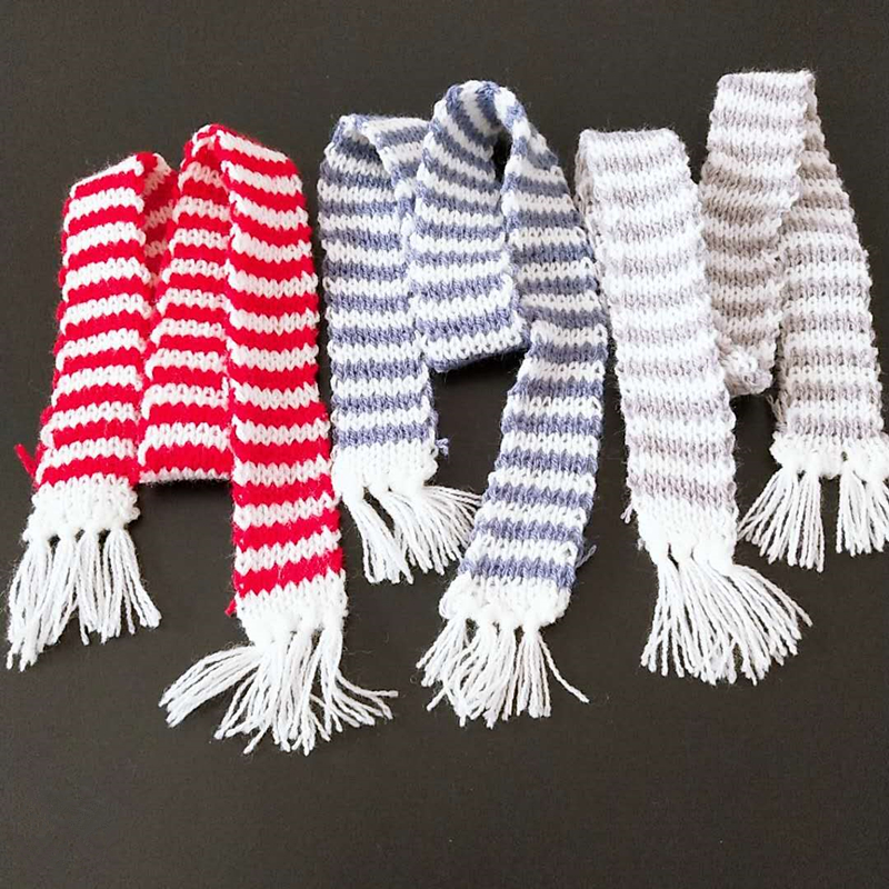 2-10PCS Hand Knitted Stripe Lo - огляд і ціна Christmas Craft Embellishment