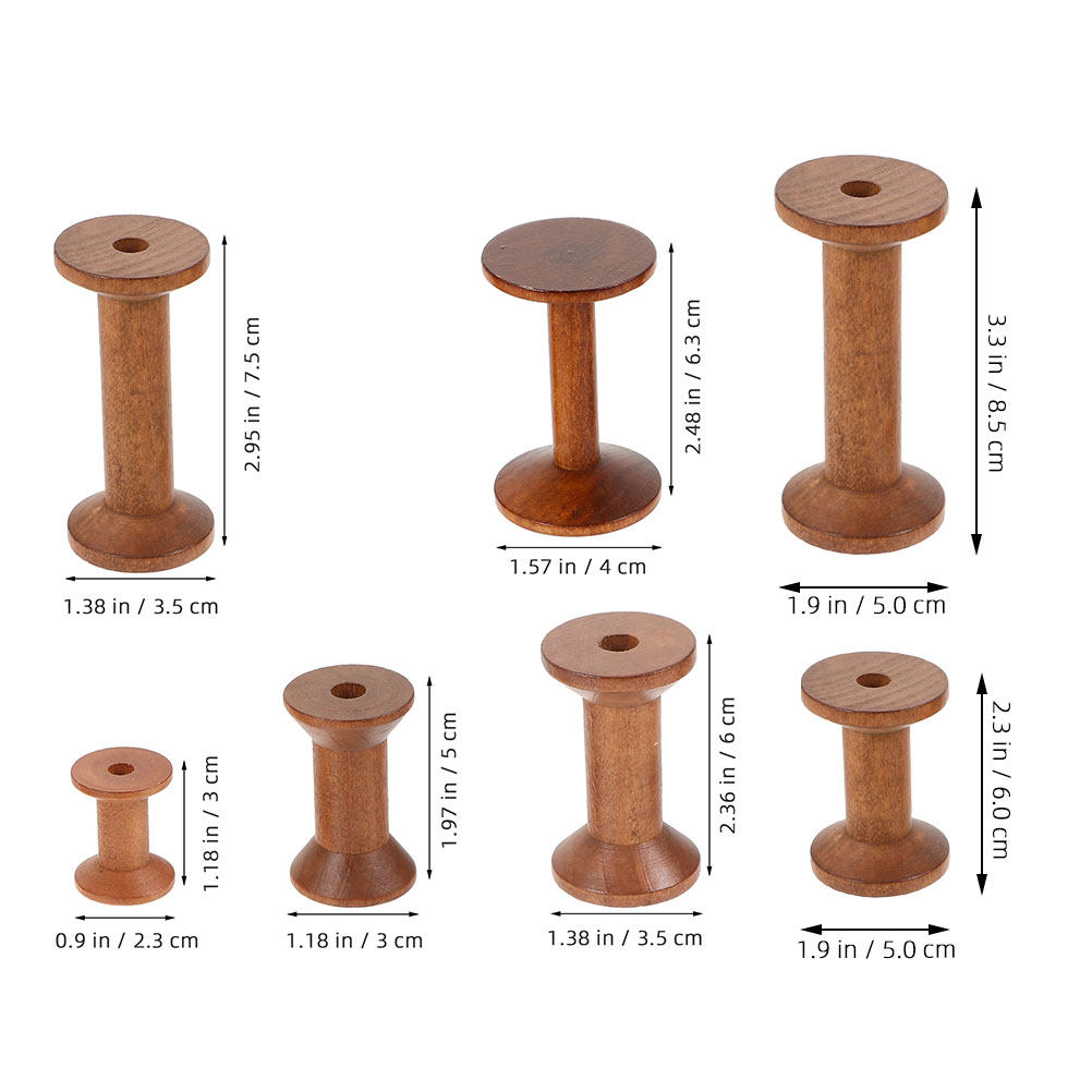 7Pcs Wooden Spindles for Sewin - огляд і ціна Embroidery Craft