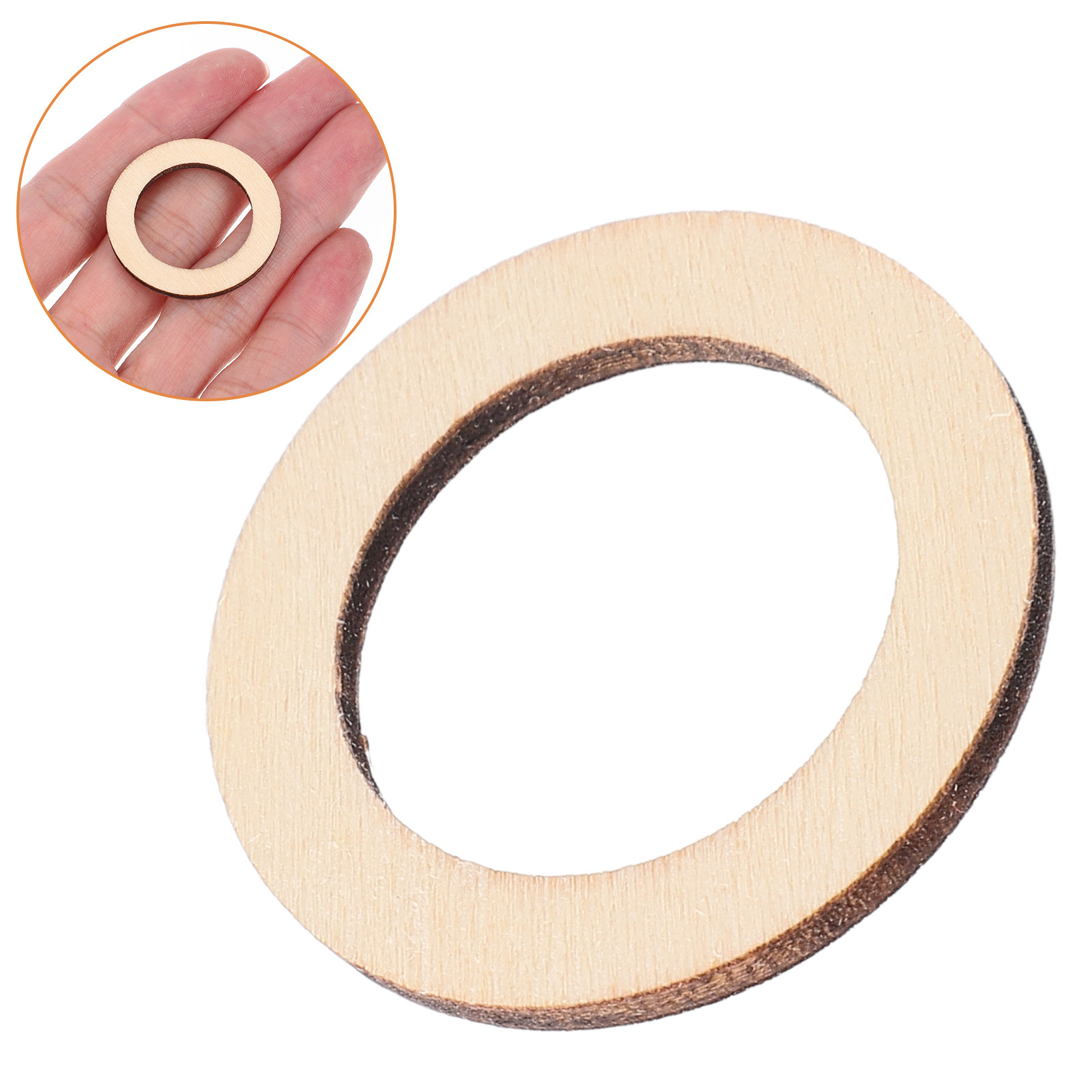 100Pcs Round Wooden Embellishm - огляд і ціна Christmas Craft Embellishment