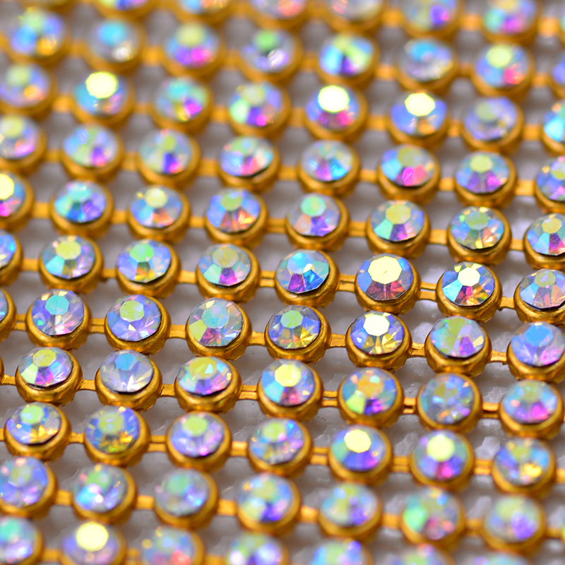 JUNAO 45*120cm Crystal AB Glas - огляд і ціна Crystal Mesh Fabric