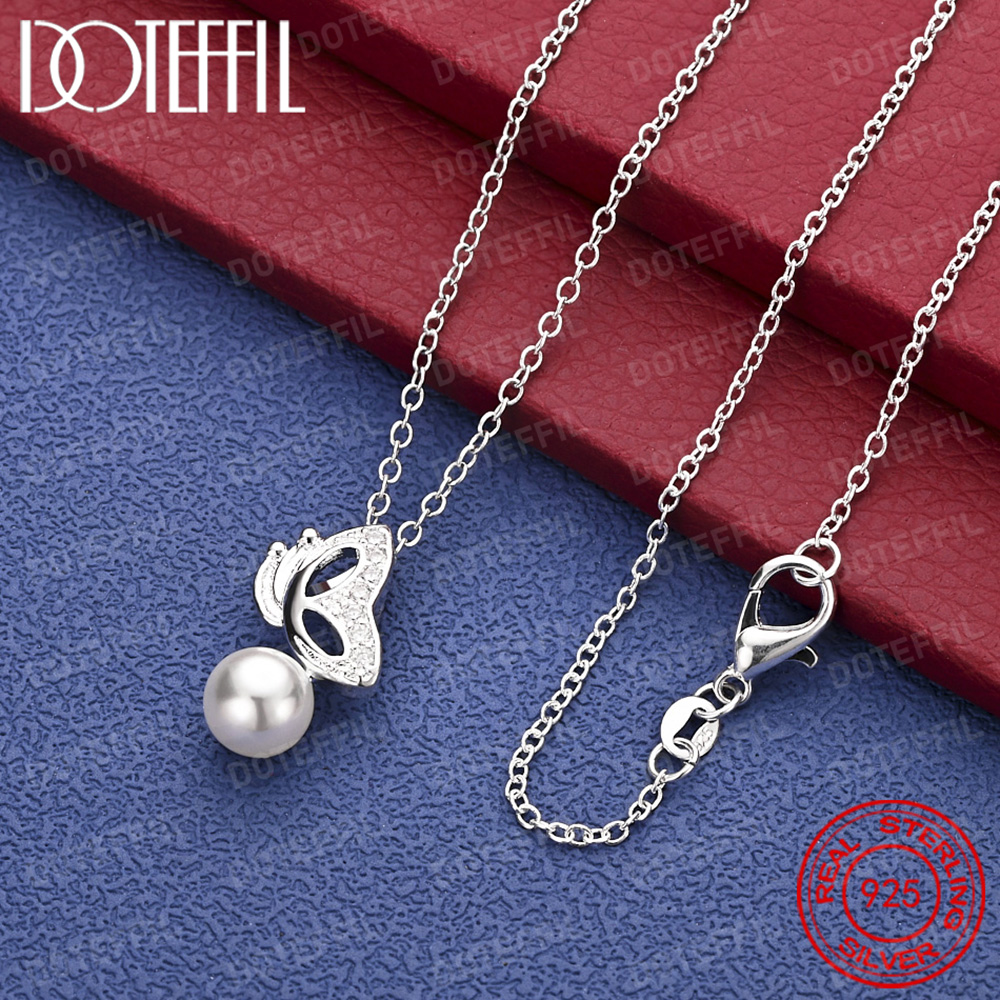 925 Sterling Silver Exquisite  - огляд і ціна Pearl Trim Chain