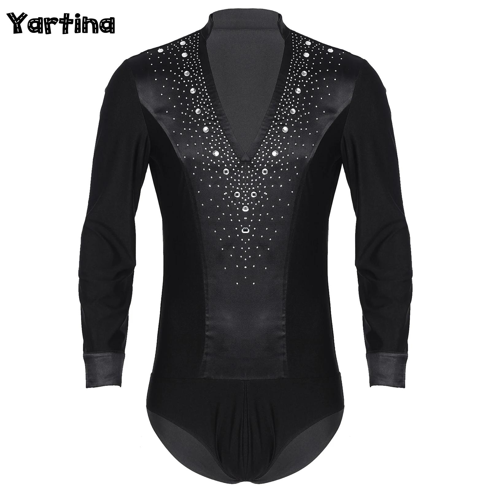 Mens Latin Jazz Dance Leotard  - огляд і ціна Rhinestone Banding Trim