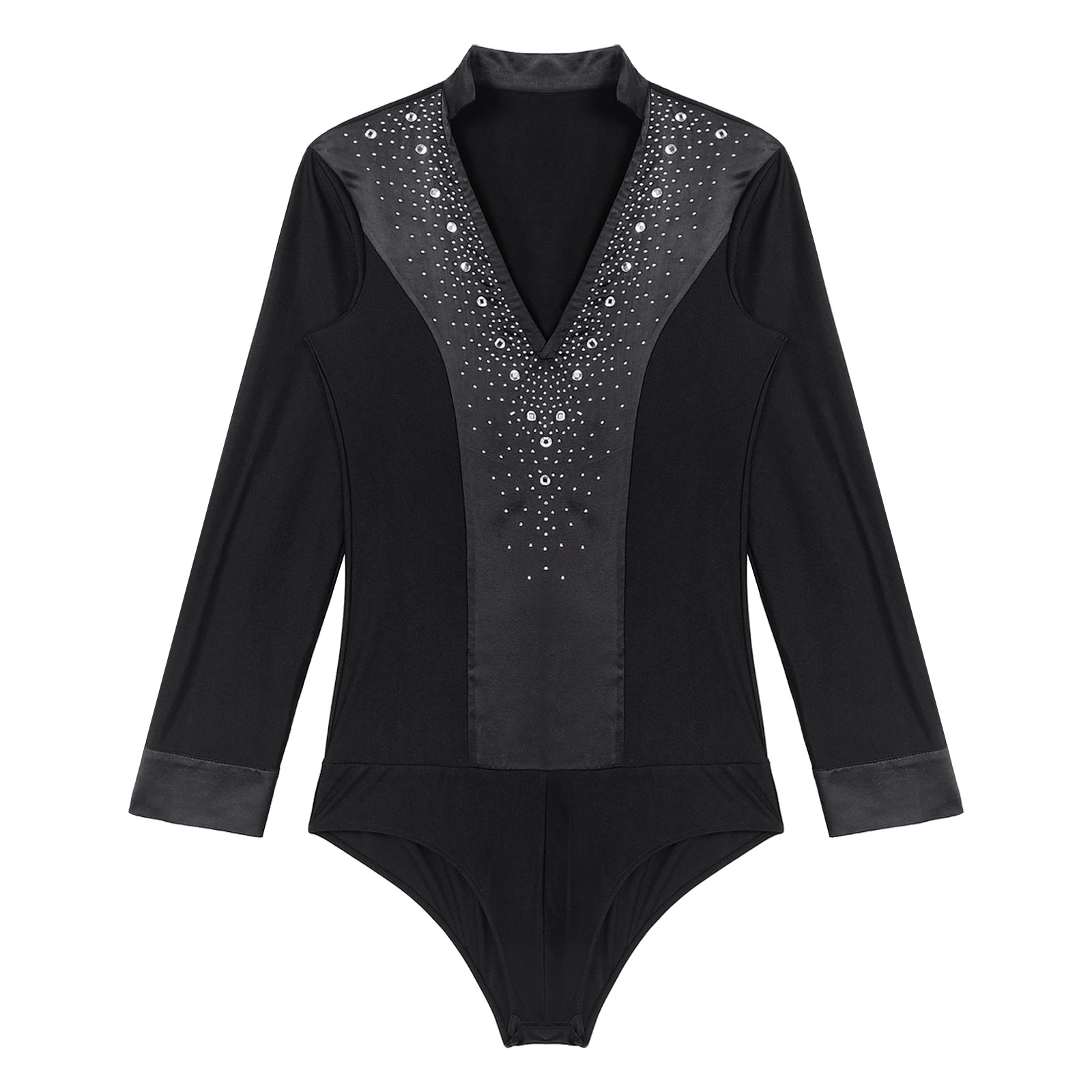 Mens Latin Jazz Dance Leotard  - огляд і ціна Rhinestone Banding Trim