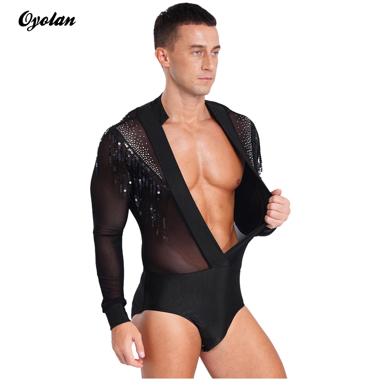 Mens Latin Salsa Dance Perform - огляд і ціна Rhinestone Banding Trim