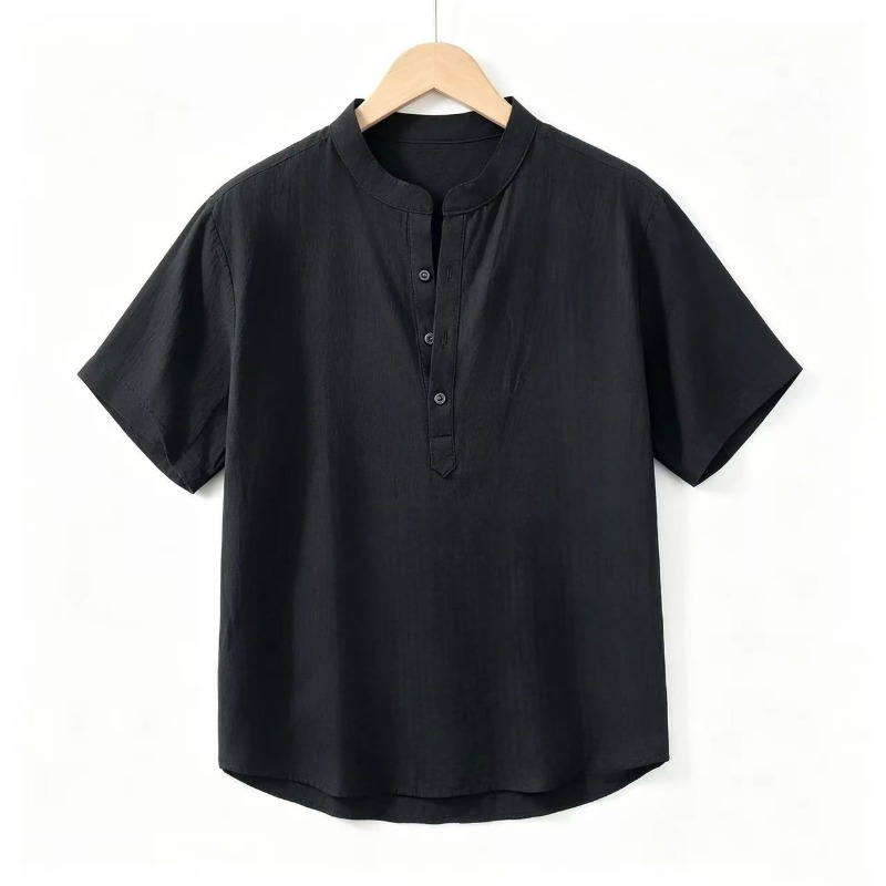 Men Cotton Linen Short-Sleeve  - огляд і ціна Embellish Knit