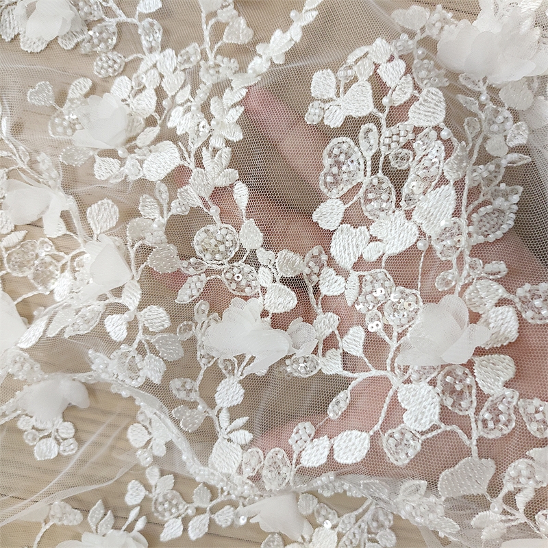 Ivory 3D Floral Hand Beaded La - огляд і ціна Craft Embellishments