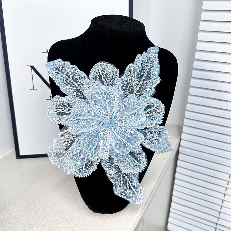 Sequin Beaded Flower Collar Ap - огляд і ціна Applique Patch Flower