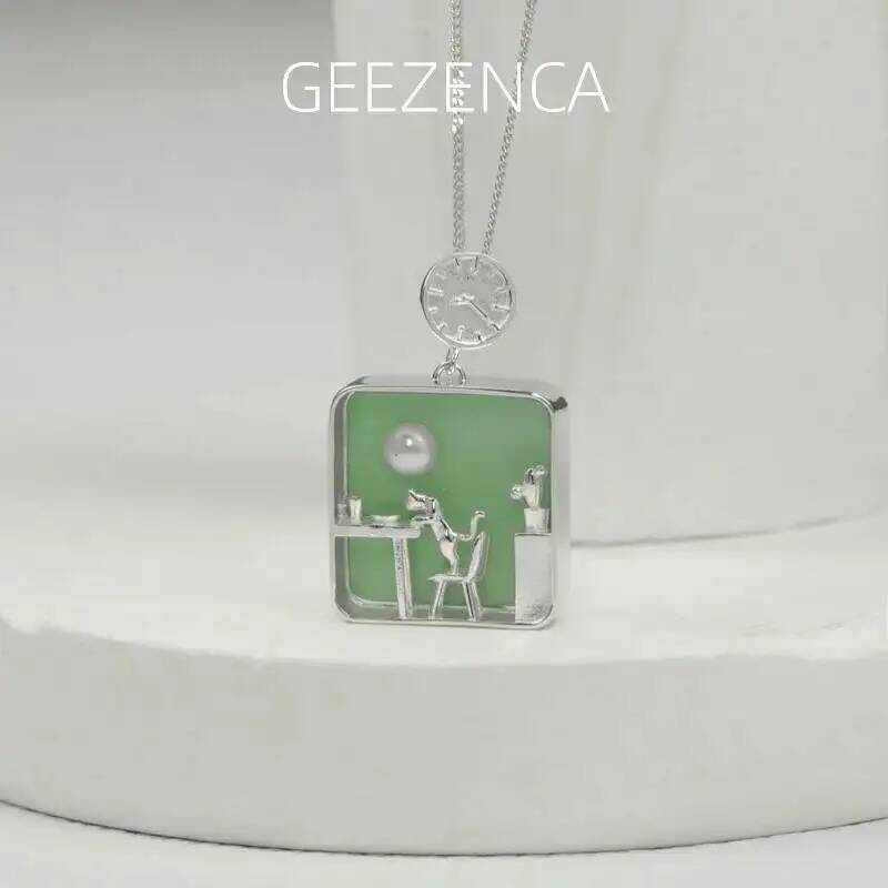 GEEZENCA 925 Sterling Silver G - огляд і ціна Pearl Trim Chain