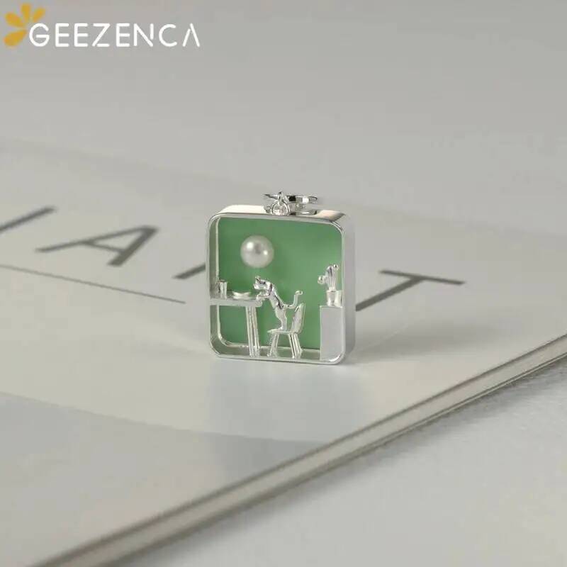GEEZENCA 925 Sterling Silver G - огляд і ціна Pearl Trim Chain