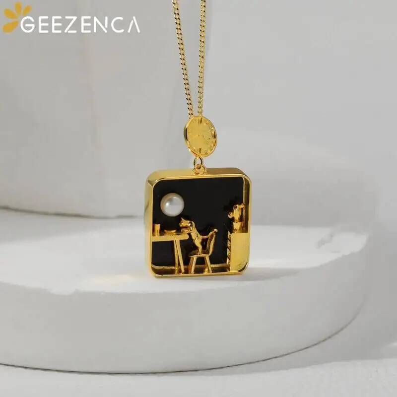 GEEZENCA 925 Sterling Silver G - огляд і ціна Pearl Trim Chain