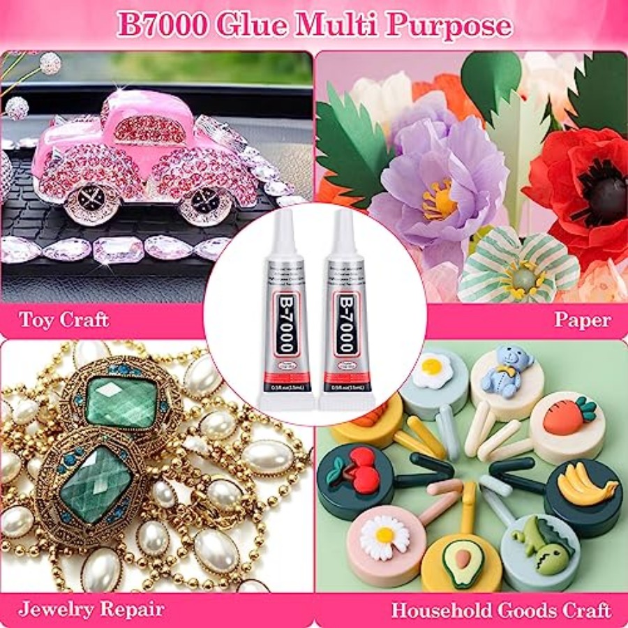 200Pcs Craft Gems with 2Pcs B7 - огляд і ціна Embellishment Glue Craft