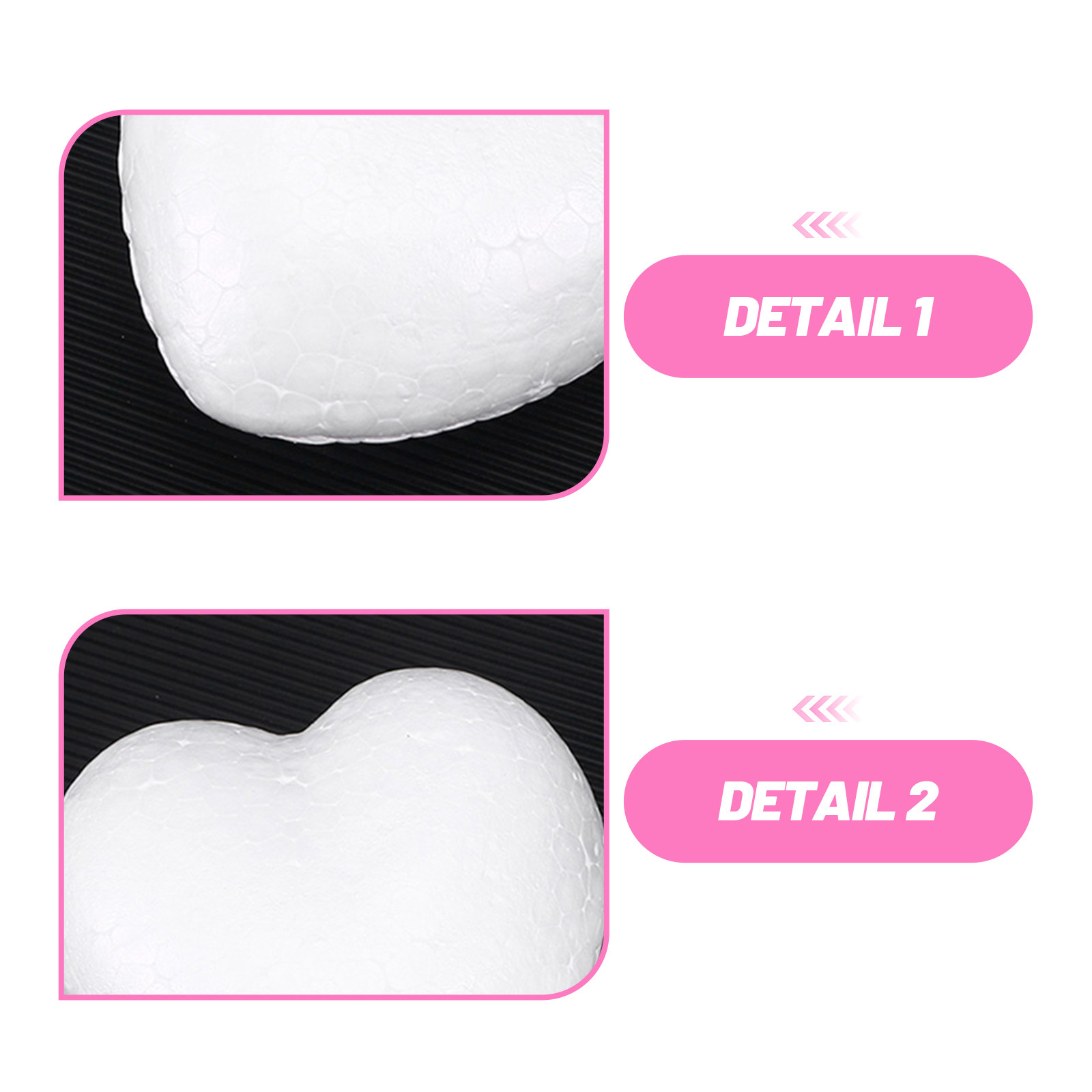 20Pcs Blank Heart Foam Balls L - огляд і ціна Craft Embellishments