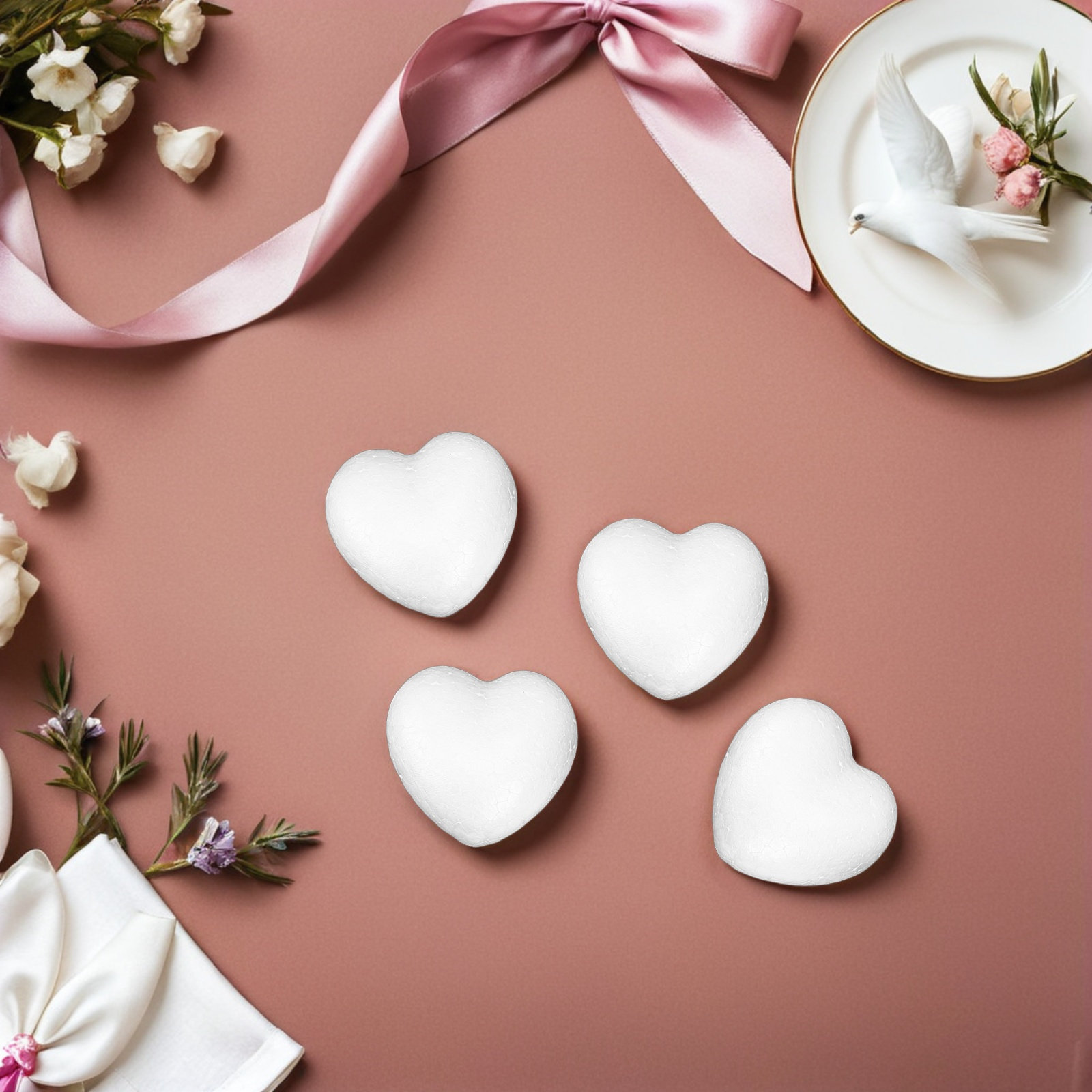 20Pcs Blank Heart Foam Balls L - огляд і ціна Craft Embellishments