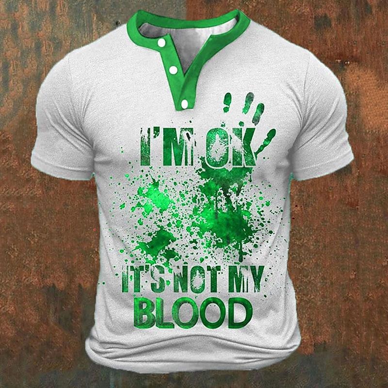 Funny 3D Letter Print Men's He - огляд і ціна Embellish Knit