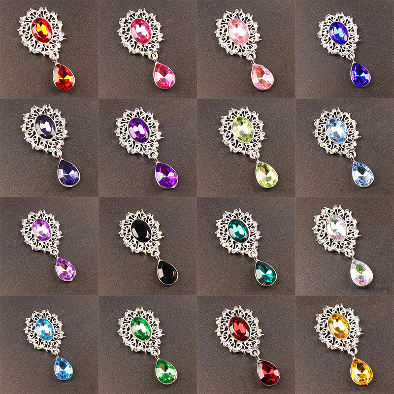 5Pcs Water Droplets Brooch Acc - огляд і ціна Sew On Rhinestone