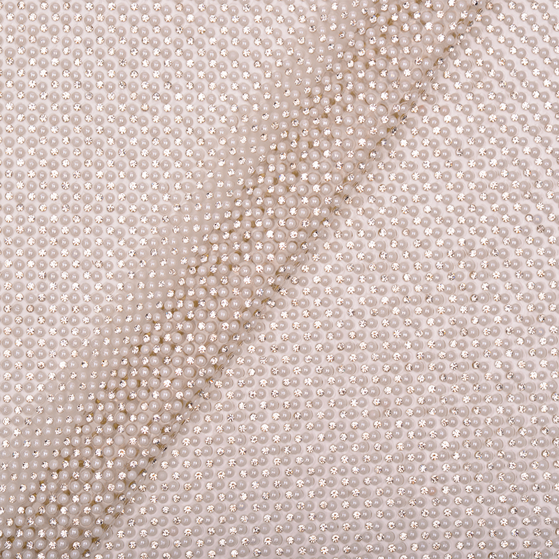 JUNAO 24*40cm Hotfix Pearl Rhi - огляд і ціна Crystal Mesh Fabric