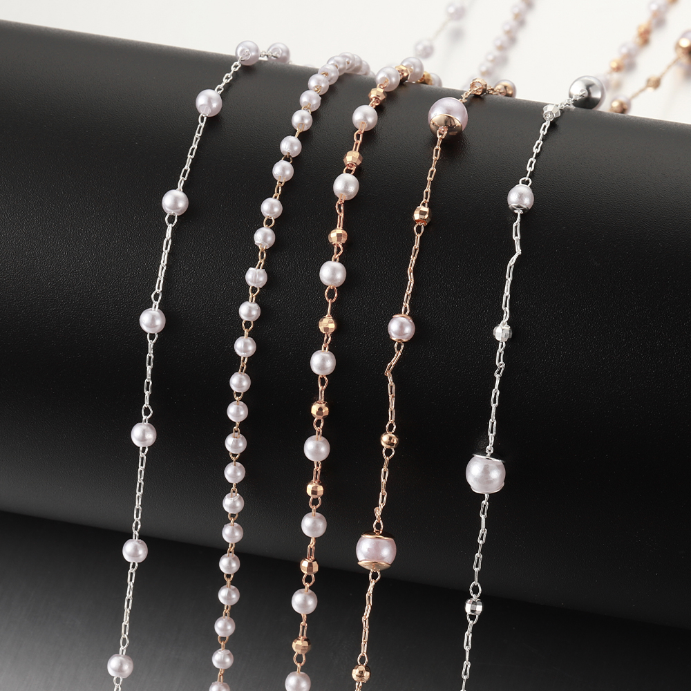 1 Meter Beaded Imitation Pearl - огляд і ціна Pearl Trim Chain