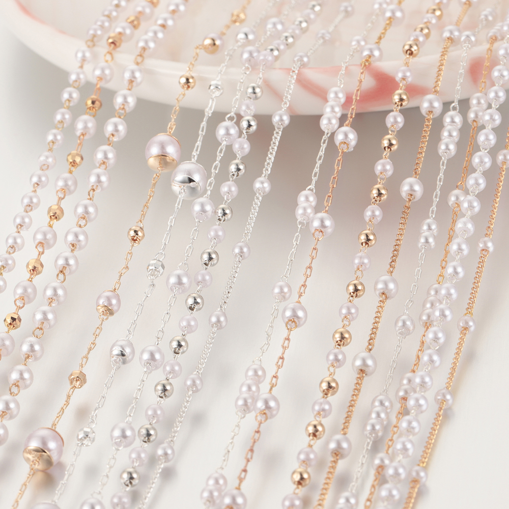 1 Meter Beaded Imitation Pearl - огляд і ціна Pearl Trim Chain