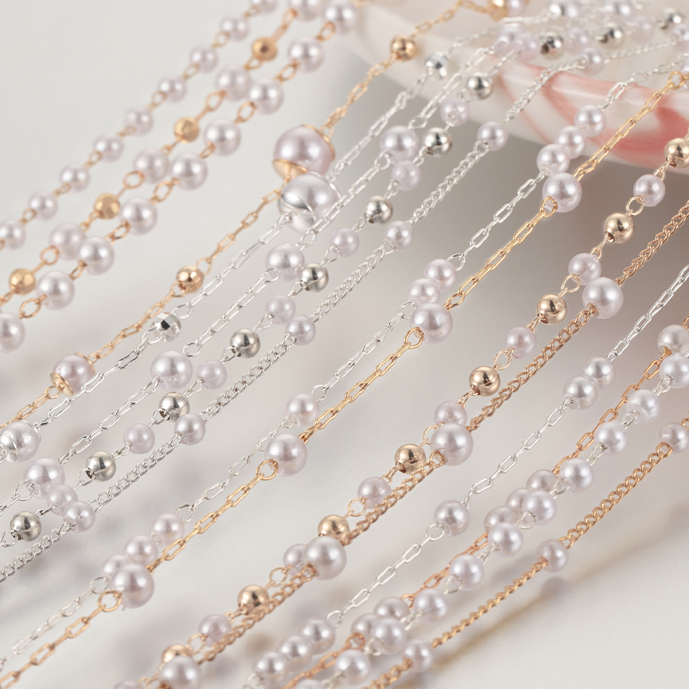 1 Meter Beaded Imitation Pearl - огляд і ціна Pearl Trim Chain