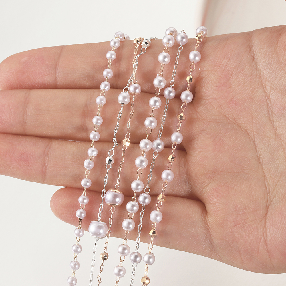 1 Meter Beaded Imitation Pearl - огляд і ціна Pearl Trim Chain
